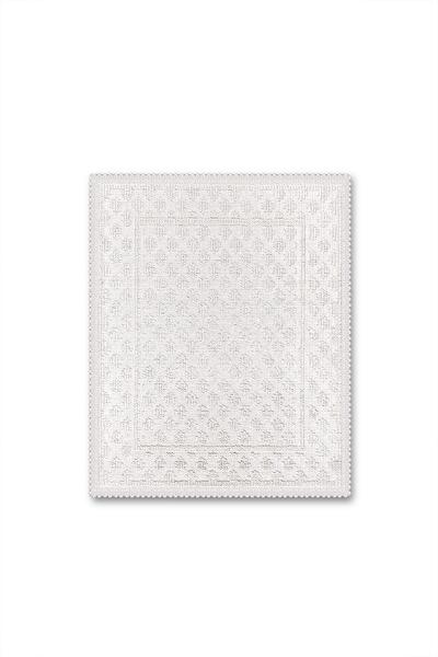 Bluenity Granada Natural Cotton 2-Piece Bath Mat Set 60X100 50X60 cm Ecru