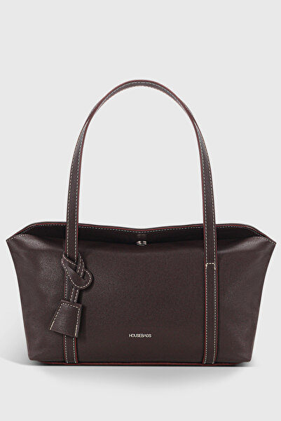 Housebags Kapaklı Bowling Koyu Kahverengi Omuz Çantası 270