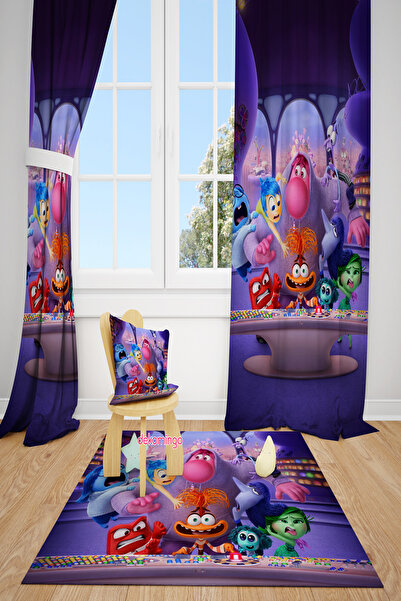 dekomingo Reverse Face Patterned 2 Wings Background Curtain