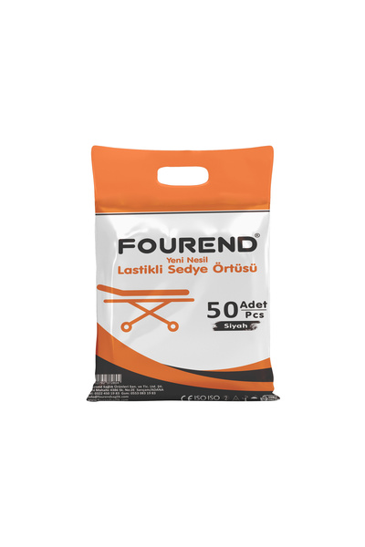 Fourend غطاء نقالة مطاطي أسود من الجيل الجديد مكون من 50 قطعة