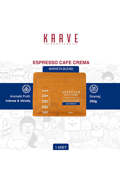 Kaave Roastery Espresso Caffe Crema Çekirdek 250 Gr