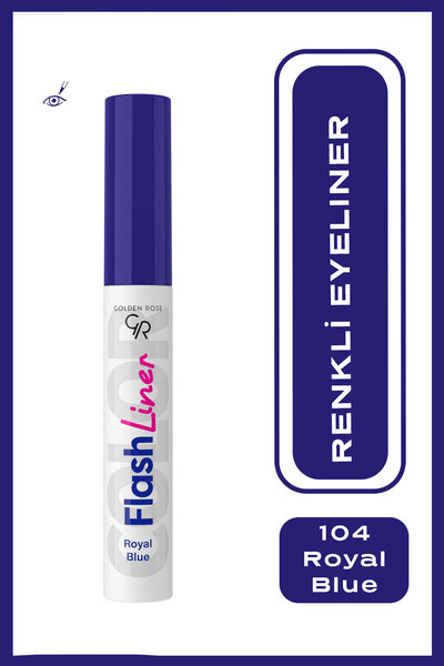 Golden Rose Flash Liner Colered Eyeliner No:104 Royal Blue - Renkli Eyeliner