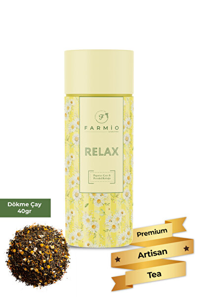 FARMİO RELAX TEA –Papatya Çayı – 40gr – Portakal Kabuğu ve Mayıs Papatyası