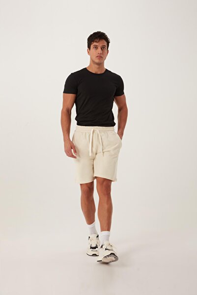 1434 Polo State Men's Golf Embroidered 2 Thread Shorts Ecru