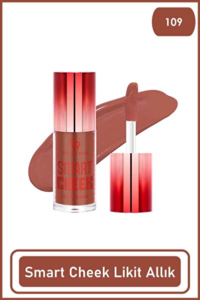 Golden Rose Smart Cheek Liquid Blusher 109-Işıltılı Gül Kurusu Likit Allık 6 ml