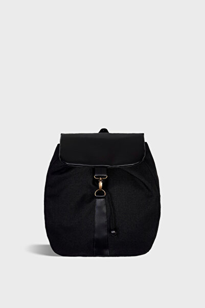 Ayşe Teyze'nin Çantaları حقيبة ظهر نسائية برباط أسود Ksırt02