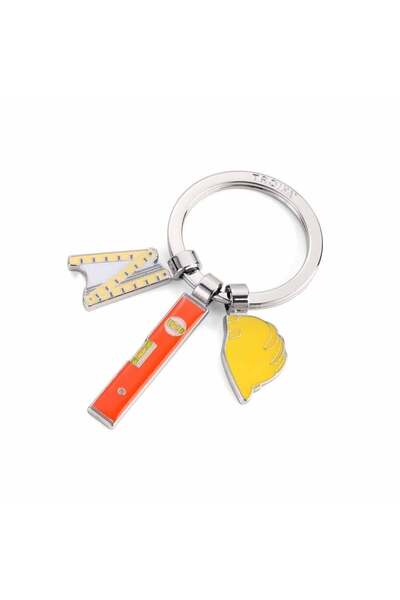 Troika Αναδιπλούμενος χάρακας, αλφάδι, κράνος, μπρελόκ