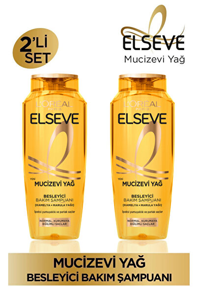 ELSEVE Mucizevi Yağ Besleyici Bakım Şampuanı 400 ml 2'li Set