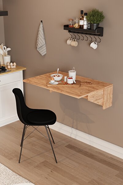 DEKORFİM Safir Meşe Portatif Açılır Kapanır Masa