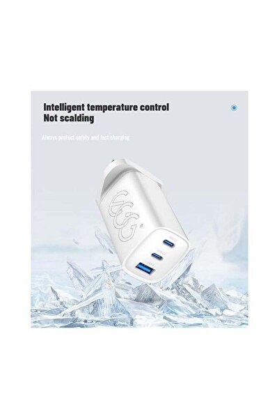 EGG 65W USB Charger – 2 USB-C & 1 USB-A, Fast Charging Adapter, Full Power Per Port, Travel Ready