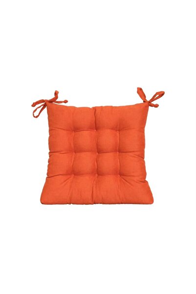 GOCCIA HOME Kadife Dokulu Sandalye Minderi Kiremit