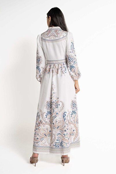 Nichii Women's Floral Embellished Long Sleeve Maxi Dress