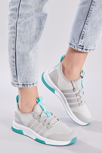 Tonny Black Unisex Γκρι Πράσινα Αθλητικά Παπούτσια Tbqnt