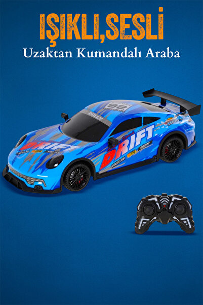 hak-iş oyuncak 2.4 Ghz Uzaktan Kumandalı Drift Araba – Işıklı ve Sesli Yarışçı Spor Araba