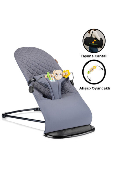 ATLAS BABY&CHILD Softino Ahşap Oyuncaklı Ana Kucağı | Katlanabilir, 3 Pozisyo...
