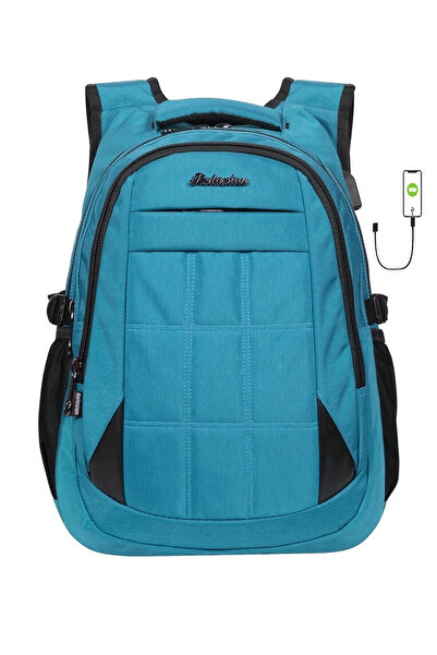 Relaxion Middle School High School Turquoise School Backpack with 4 Compartments Waterproof Fabric Tablet Compartment
