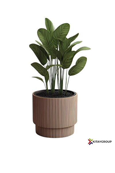 KıtayGroup Vega Model Büyük Dekoratif Modern Saksı Ve Vazo 30 Lt ( 36.6 Cm X 36.6 Cm ) Iç Hazneli