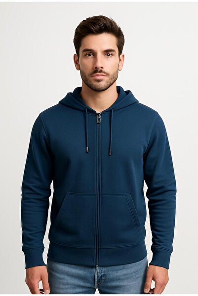 AXXEL Men's Indigo 2 Thread Zippered Ka Hooded Weatshirt-W1084