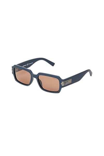 Despada DS 2267 C4 54 Polarize Unisex Dikdörtgen Lacivert Kemik Güneş Gözlüğü