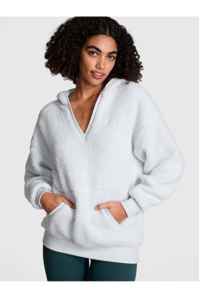 PINK Cozy Polar Kapüşonlu Sweatshirt