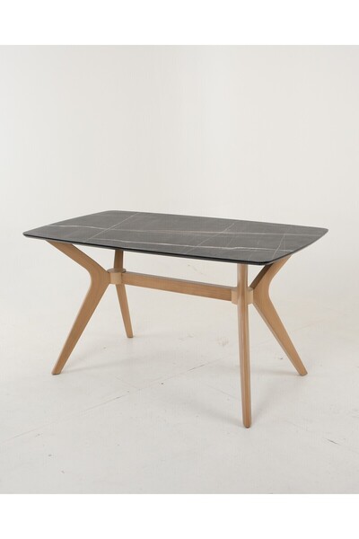 PLASMOB 80X138 Siyah-Ceviz(Sadece Masa) Salon ve Mutfak Masası Viktoria Model