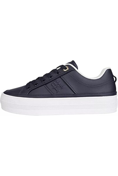 Tommy Hilfiger Women's Logo Lace-Up Casual Navy Blue Sneakers