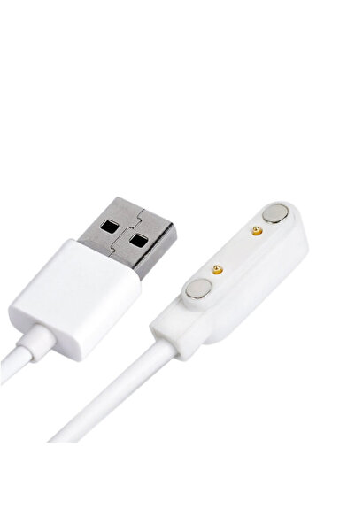 Genel Markalar Usb 2 Pin Pogo Kablo Akıllı Saat Manyetik Sabitleyici Şarj Kablosu Gt88 Gt68 Kw08 Kw18 Kw88 Kw98 K99