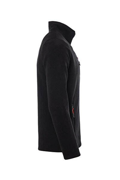 COMBİNE MİCHAİL Siyah Renk Tam Fermuarlı 3 Cepli Polar