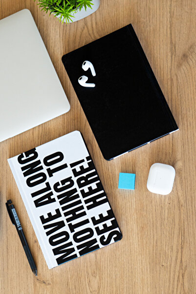 Be Online دفتر ملاحظات بغلاف صلب مقاس A5 مسطر مقاس 14x21 سم - مجموعة كلمات Mo...