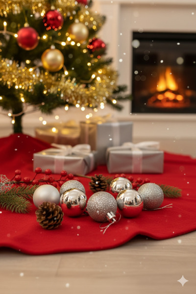 Deniz Party Store Πρωτοχρονιάτικο Ασημένιο Στολίδι Δέντρου - Cici Ball 4 εκ. 6 Τεμάχια