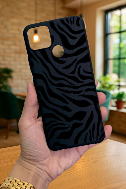 Vip Case Realme C25 -ZEBRA DESENLİ Silikon Darbe Emici Klasik Korumalı Rubber Kılıf