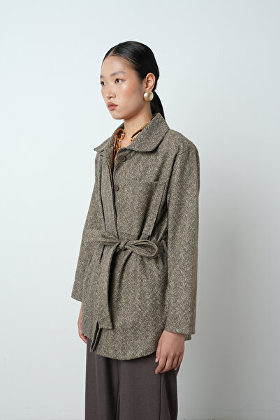 Orfeo Negro ΓΥΝΑΙΚΕΙΑ ΤΣΕΠΗ ΜΕ ΣΧΕΔΙΟ ΖΩΝΗ ΚΑΦΕ ΜΠΟΥΦΑΝ-ΠΟΥΚΑΜΙΣΟ