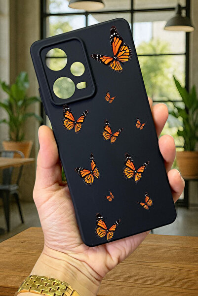 Vip Case Xiaomi Redmi Note 12 Pro 5G KELEBEK DESENLİ Silikon Darbe Emici Klas...