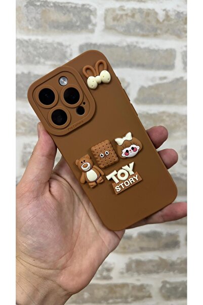 Vip Case İphone 15 Pro Ayıcık Desenli Sevimli Silikon Lansman TOY BEAR Kılıf