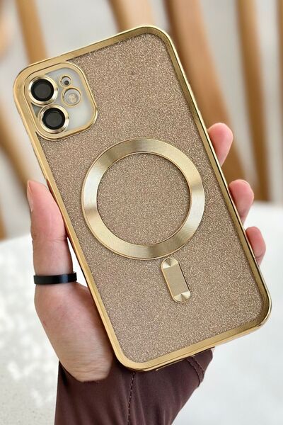 Vip Case iPhone 11 Kamera Korumalı Parlak Simli Magsafe Destekli Modern Shimmer Kılıf