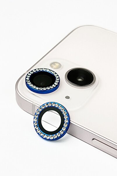 Vip Case İphone 14 Ve 14 Plus Uyumlu Pırlanta Taşlı Premium Kamera Lens Koruyucu