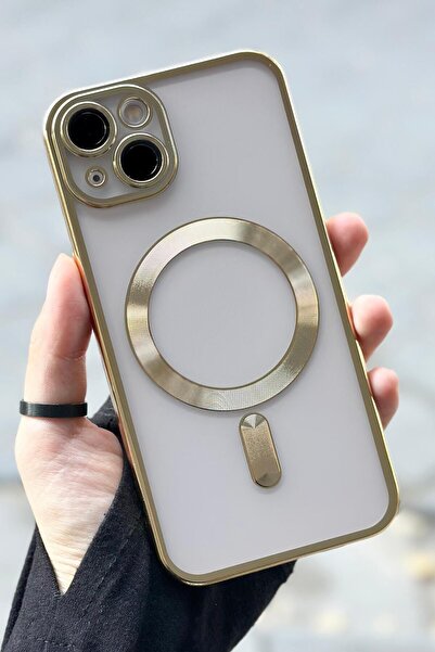 Vip Case iPhone 15 Kamera Korumalı Sararmaz Silikon Parlak Magsafe Destekli Modern Cetro Kılıf