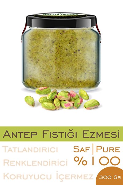 Zencefil Organik %100 Saf Antep Fıstığı Ezmesi Şeker İlavesiz Bi Kavanoz 330 ...