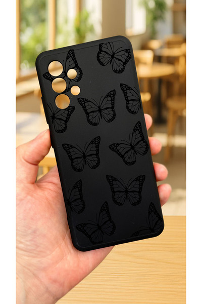 Vip Case Samsung Galaxy A32 -SİYAH Kelebek Desenli Silikon Darbe Emici Klasik...