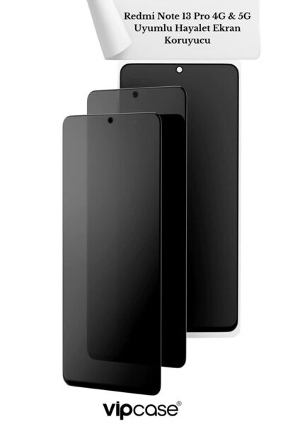 Vip Case واقي شاشة شبح متوافق مع هاتف Xiaomi Redmi Note 13 Pro 4G و5G