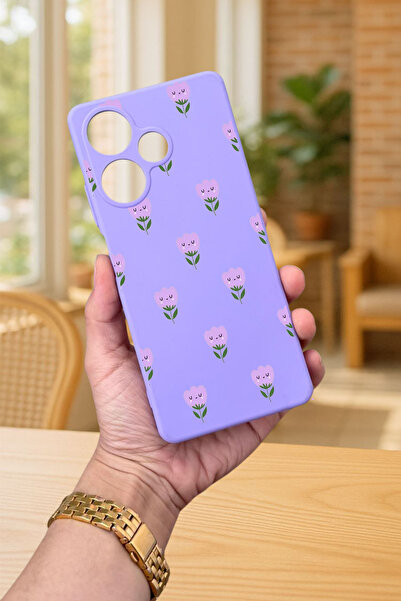 Vip Case İNFİNİX HOT 30 - MİNİ LALE DESENLİ Silikon Darbe Emici Klasik Korumalı Rubber Kılıf