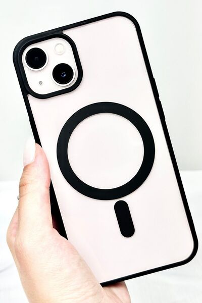 Vip Case İphone 15 Plus Uyumlu Kılıf Magsafe Kablosuz Şarj Özellikli Sararmaz Darbe Emici Rema Kapak