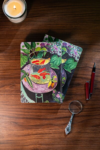 Be Online Art Collection Matisse The Red Fish - Sert Kapak A5 Noktalı Defter 14x21 cm Okul Defteri