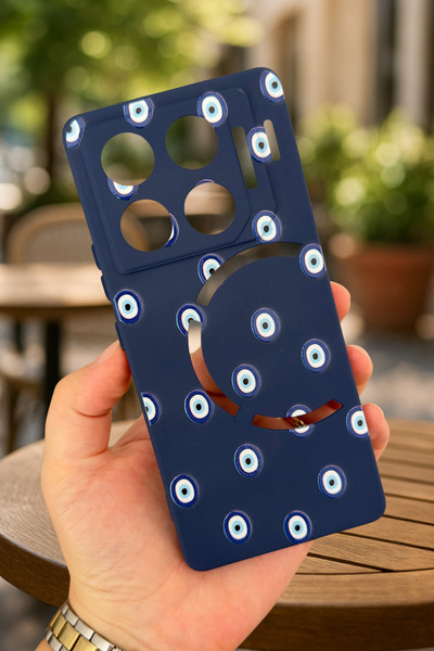 Vip Case İnfinix GT 20 Pro-NAZAR BONCUK DESENLİ Silikon Darbe Emici Klasik Ko...