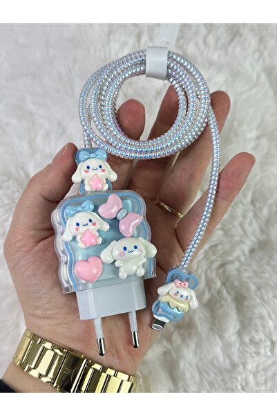 Vip Case İphone 18w/20w Uyumlu Şarj Başlık Kablo Koruyucu Örme Set İphone 11 ve Üstü Tüm Modeller İçin