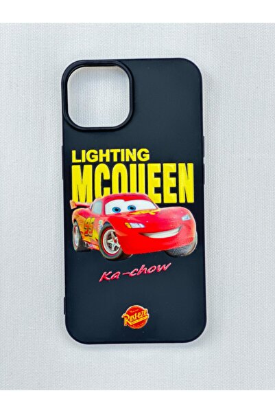 Vip Case iPhone 15 Pro Max Uyumlu MCQUEEN Desenli İçi Kadife Kamera Çıkıntılı...