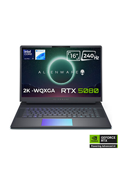 Dell Alienware 16 Area-51 A16250 Ultra 9 275HX 32GB 1TB SSD 16GB RTX5080 175W 240 Hz W11 İngilizce Klavye