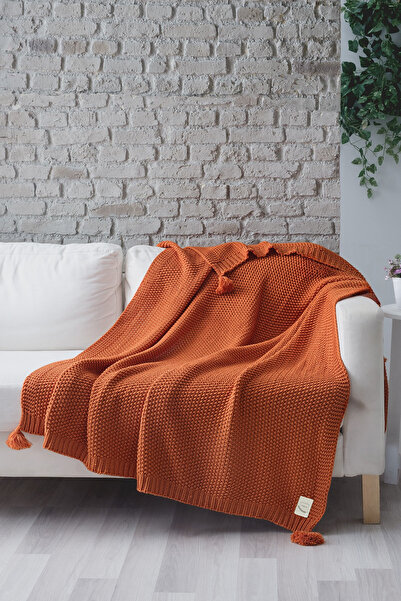 Miespiga Coco Rice Knitted Pompom Knitwear Tv Blanket Throw Sofa Shawl