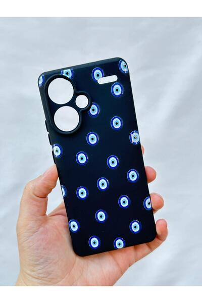 Vip Case Redmi Note 13 Pro Plus NAZAR BONCUK DESENLİ Silikon Darbe Emici Klas...