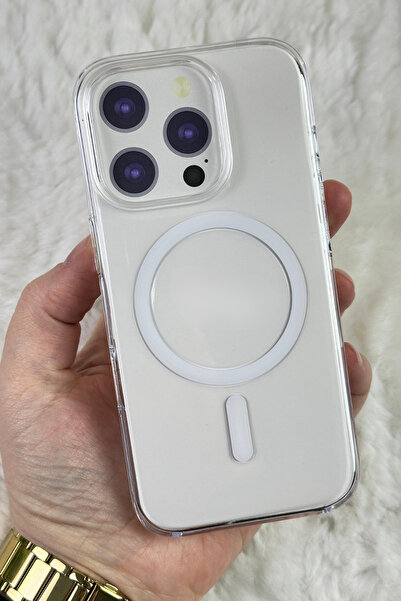 Vip Case Apple iPhone 16 Pro Kamera Çıkıntılı Şeffaf Sert SARARMAZ Magsafe Ka...